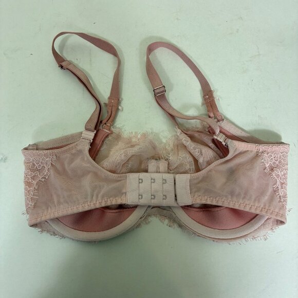 Victoria’s Secret Push-up Floral Lace Bra Cherry Blossom Pink 32DDD Coquette - Picture 4 of 8